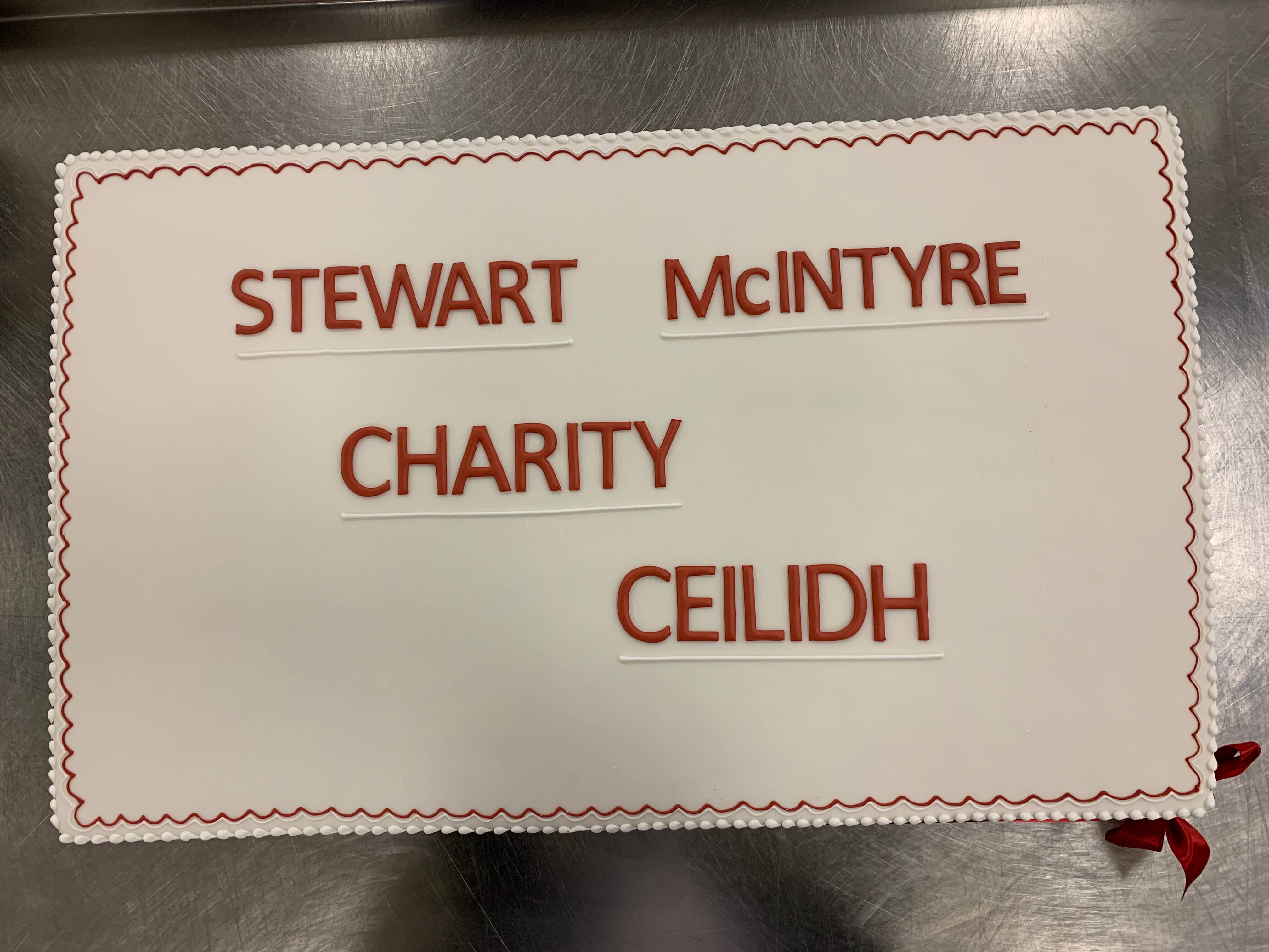 Giant Slab Cake for Charity Ceilidh